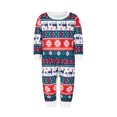 thumbnail image 3 of Christmas Pajamas for Family Long Sleeve Letter Print Tops + Snowflake Trousers Set Winter Sleepwear, 3 of 10