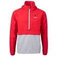 thumbnail image 2 of Men's Cutter & Buck  Red Louisville Cardinals Alumni Logo Charter Eco Knit Recycled Anorak Half-Zip Jacket, 2 of 3