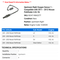 thumbnail image 2 of Upstream Right Oxygen Sensor 1 - Compatible with 2011 - 2012 Nissan Pathfinder 4.0L V6, 2 of 2