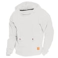 thumbnail image 3 of Manxivoo White Hoodie Men's Hoodie Regular Sports Outdoor Daily Sports Basic Casual Spring and Autumn Clothing Hooded Sweatshirt Long Sleeve Oversized Hoodie White, 3 of 5