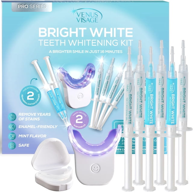 Kit de blanqueamiento dental Venus Visage LED con gel y remineralización