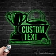 thumbnail image 3 of Handmadetneonsign Custom Baseball Bat and Cup Metal Wall Art LED Light - Personalized Baseball Player, 3 of 5