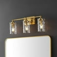 thumbnail image 7 of SAFAVIEH Johari 3-Light LED Gold Iron Wall Sconce with Clear Shade, 7 of 7