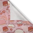 thumbnail image 5 of Ambesonne Tea Party Grommet Curtain, Cherries and Cupcakes, 50" x 120", Pink Beige Orange, 5 of 6