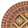 thumbnail image 3 of SAFAVIEH Veranda Magna Southwestern Indoor/Outdoor Area Rug, 5'3" x 5'3" Round, Red/Natural, 3 of 6