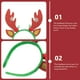 thumbnail image 4 of Diademas navideñas con astas de reno, tocados navideños para mujer, astas de ciervo, accesorios de elfo, diadema con astas de alce con purpurina, orejas de ciervo, gorro de Papá Noel con astas, 4 of 8