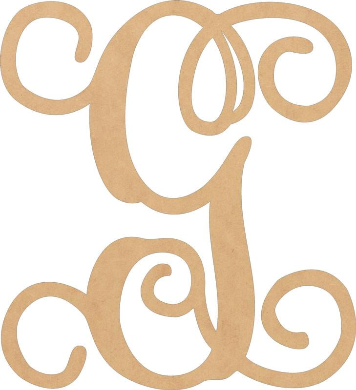 Wood Letters MDF, Unfinished 7'' Tall Monogram G, Wooden Craft Letter