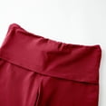 thumbnail image 5 of Womens Pants Summer Lightweight Low Waist Flared Jeans Casual Sports Solid Red S, 5 of 5