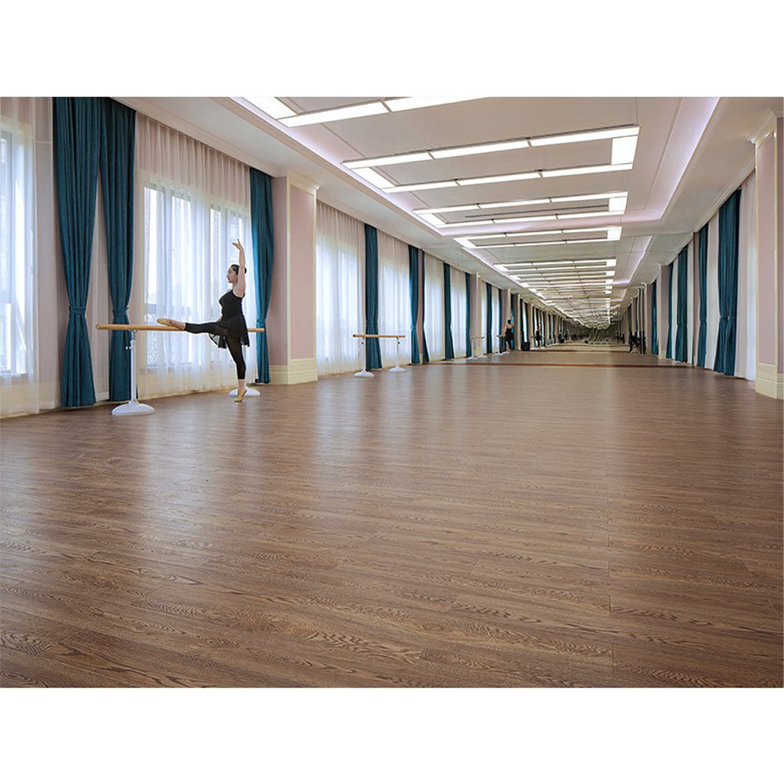 Peel and Stick Vinyl Floor Tile 2MM Thick 36"x6" (36PCS Cover 54 Sq.F) Self-Adhesive Waterproof Natural Wood Grain DIY Flooring Planks for Kitchen Dinning Room Home Decoration
