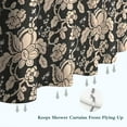 thumbnail image 6 of Pioneer Flower Floral Print Pattern Shower Curtain 72"x84" ,Bathroom Decorative Shower Curtains Set with 12 Hooks,Modern Waterproof Washable Shower Curtain, 6 of 6