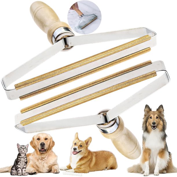 2 Portable Lint Remover, Pro Uproot Cleaner Pet Hair Carpet Scraper