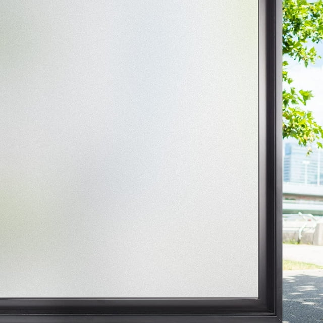 Película de ventana de vidrio esmerilado adhesivo estático de 10,6*78,74 pulgadas, adhesivos de ventana opacos para baño, pegatinas de vinilo para ventana de bloqueo solar extraíbles