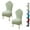 B 2pcs, variant on LKJYER Round Back Dining Chair Cover Stretch Thickened Chair Slipcover with Skirt for Dining Room Kitchen Chair Cover Set of 2 4 6 Dining Chairs Slipcovers Chair Protectors Covers