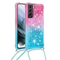 thumbnail image 2 of Funda para Samsung Galaxy S21 5G Brillantina Líquida Divertida Reluciente y con Cristales en Movimiento Cuerpo Cruzado con Cordón Ajustable, 2 of 5