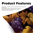 thumbnail image 2 of Grape Covers Set of 2 with Velvet Fabric and Unique Patterns for 16x16, 18x18, 20x20 Inch Throw Pillow Inserts, Throw Pillows, Throw Pillow - for Any Occasion, 2 of 6