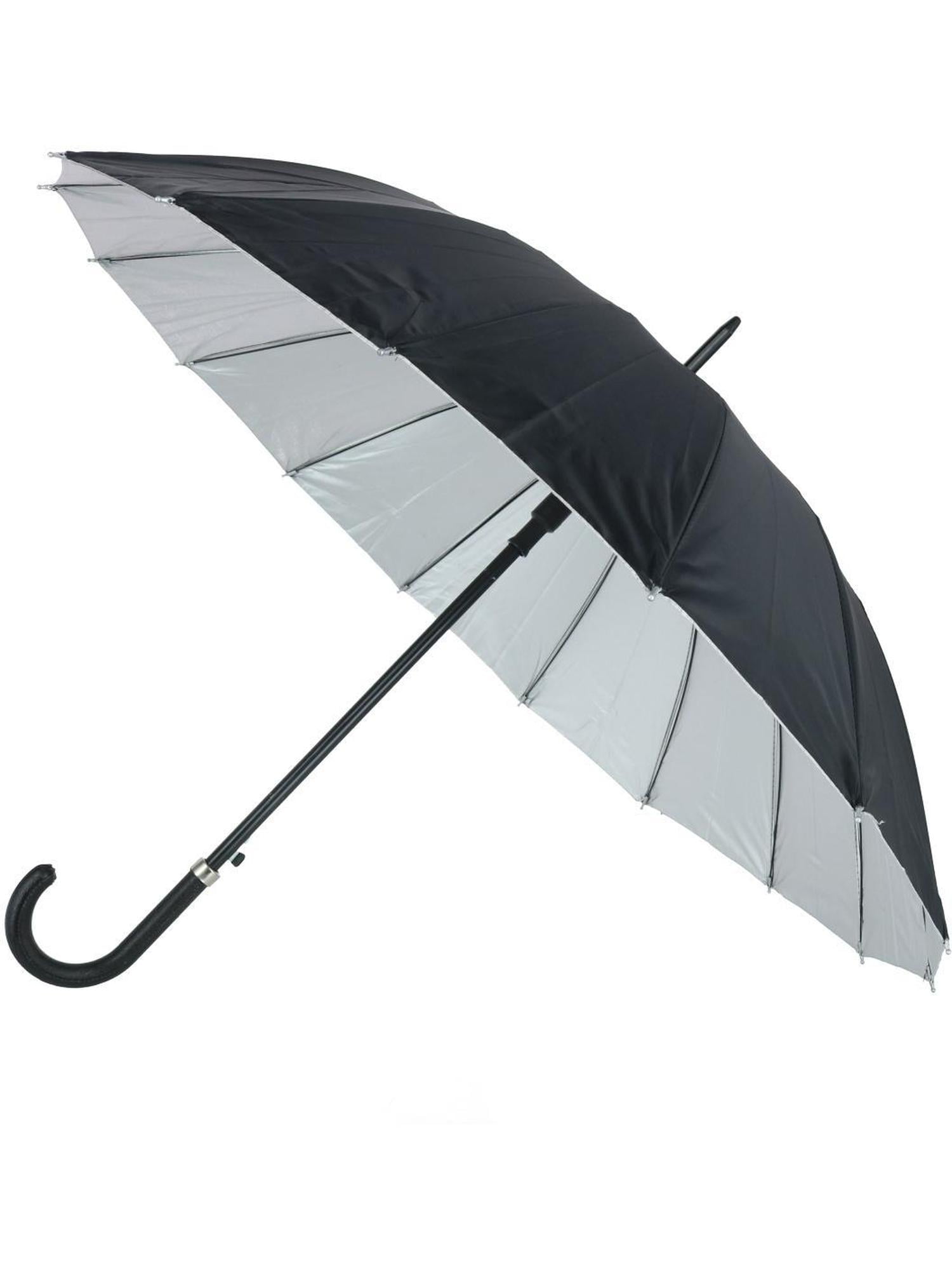CTM Adult Classic Black Crook Handle Golf Umbrella