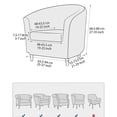 thumbnail image 3 of ATJIA Velvet Club Chair Slipcover 2 Piece Stretch Barrel Chair Covers Accent Chair Cover Removable Couch Furniture Protector, 3 of 10