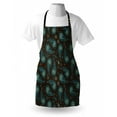thumbnail image 3 of Paisley Apron Modern Mosaic Like Circled Design with Teardrop Shaped Artwork Print, Unisex Kitchen Bib Apron with Adjustable Neck for Cooking Baking Gardening, Brown Blue and Dark Blue, by Ambesonne, 3 of 3
