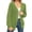 Olive Green, variant on QUALFORT Women's 100% Cotton Cardigan Sweater, Oversized Long Sleeve Knit Button Front Cardigan with Pockets, Black L