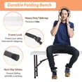 thumbnail image 4 of BORGEBY 6FT Plastic Folding Portable Bench Outdoor Bench Garden Bench With Carrying Handle for Picnic Camping Dining Party 1 Pack, White, 4 of 7