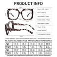 thumbnail image 6 of OCCI CHIARI Reading Glasses Women 1.0 Square Reader 1.0 1.25 1.50 1.75 2.0 2.25 2.5 2.75 3.0 3.5 4.0(Grey,1.00) with Arylic Lens, 6 of 6