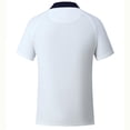 thumbnail image 7 of Feancey Women's Athletic Polos Shirts Color Block Short Sleeve 3 Button Collared T-Shirt Lightweight Quick Dry Workout Tops for Work Golf Tennis White M, 7 of 7