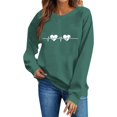 thumbnail image 5 of zbxnLI Womens Spring Sweatshirts Crew Neck Pullover Top Valentine's Day Tops Long Sleeve Sweatshirt Fashion Outfits, 5 of 6