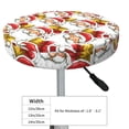 thumbnail image 4 of Lsque Santa Claus bells Pattern Round Bar chair cushion covers Velvet Fabric Premium Comfort Protects from Scratches and Stains for 14-17 Inch Chair-14 inch, 4 of 7