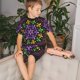 thumbnail image 4 of Balery Mardi Gras5 Conjunto de Pijama Infantil de Manga Corta con Estampado – Ropa de Dormir de Algodón Suave-4X-Large, 4 of 6