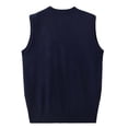 thumbnail image 3 of successthop Wool Sweaters for Men Cardigan Sleeveless Button Up V Neck Tops Winter Layer Look Knitwear with Pockets, 3 of 4