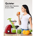 thumbnail image 3 of SIFENE Slow Masticating Juicer Machine, Dual Mouth, High Juice Yield, Quiet Motor, Red, New, 3 of 8