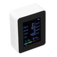 thumbnail image 1 of Monitor De De Aire De Dióxido De Carbono CO2, Detector De Temperatura PM2.5 TVOC HCHO Con Carga USB Multifuncional 6 En 1, 1 of 7