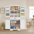 thumbnail image 6 of EastVita 72Inch Tall Pantry Cabinet, Farmhouse Kitchen Storage Cabinet with Drawer, 4 Shelves, 6 Door Shelves, Kitchen Pantry Cabinet, 6 of 7