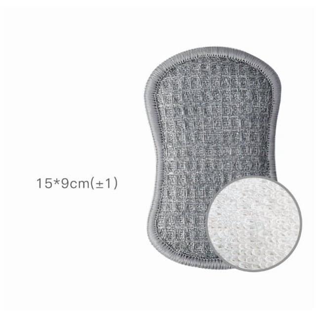 Paquete de 5 esponjas de microfibra for lavavajillas, paños de cocina absorbentes y gruesos de doble cara, esponjas for lavar platos y fregar ollas, borradores mágicos