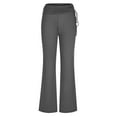 thumbnail image 4 of hopeusnice Women's Solid Color Trousers Sweatpants Stretchy Yoga Sets Summer Lightweight Exercise Gym Flared Pants Casual Clothing for Female Dark Gray XL, 4 of 8