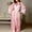 Pink, variant on BONIXOOM Couples Christmas Pajamas Womens Christmas Pajamas Loungewear Belt Short Sleeve Solid Sleep Tops Pink S