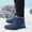 bleu, variante sur EGNMCR Bottes de Neige Hommes Chaussures Couleur Unie Hiver Garder au Chaud en Laine Décontractées à Fermeture Éclair Bottines