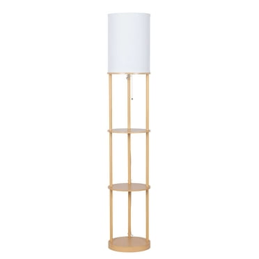 Mainstays 62 in Farmhouse Light Wood Floor Lamp