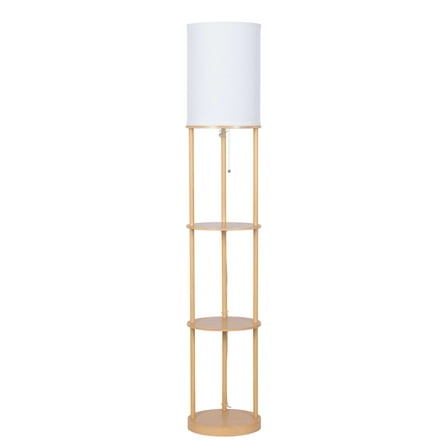 Mainstays 62 in Farmhouse Light Wood Floor Lamp