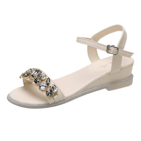 

Qufokar Pineapple Flip Flops Women Knee High Lace Up Sandals for Women Women Fashion Fish Mouth Sandals Platform Rhinestone Sandals Fashion Slippers Sandals
