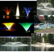 Kasco Decorative Aerating Lake Pond - Aerator | Fountain Lights | Outdoor Water Fountain With Led Lights - 1 Hp JF (4400jf + Led Lights W/ 050ft Cord), Ideal for Backyard Ponds & Waterfalls.