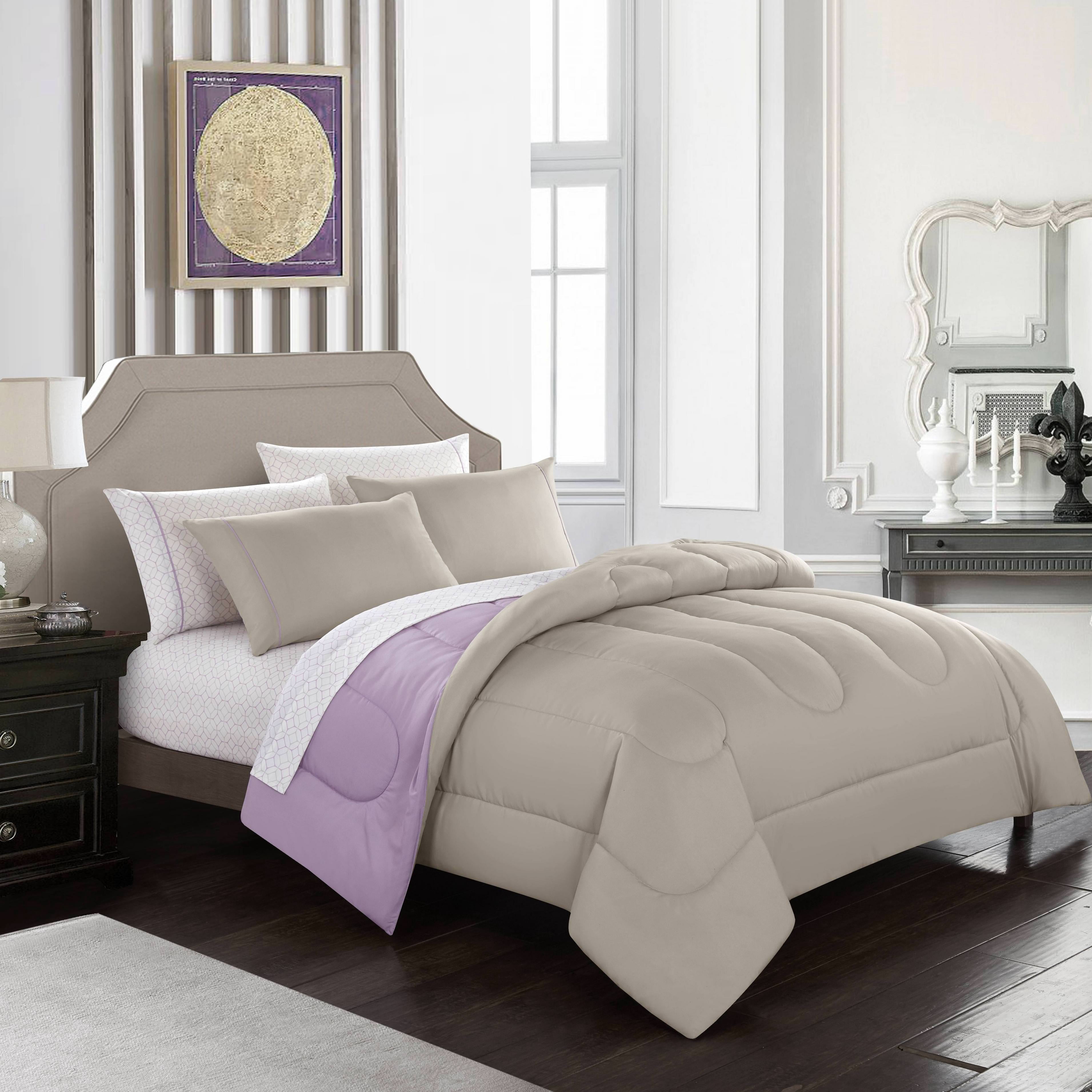 Casa 7 Piece Bed in a Bag, Queen with Comforter, Fitted Sheet, Flat Sheet, Pillowcase