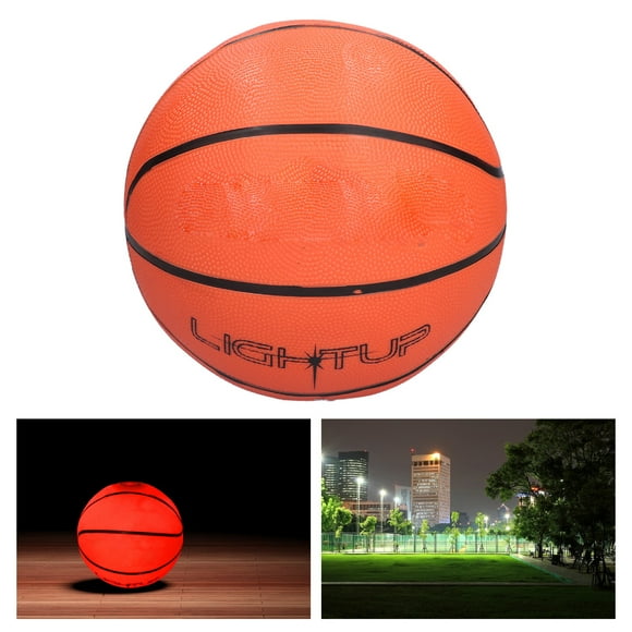 Basketball Accessories, Interesting Fun Light Weight Durable Rubber Light Up Basketball for Celebrations for Lawns for Indoor Courts