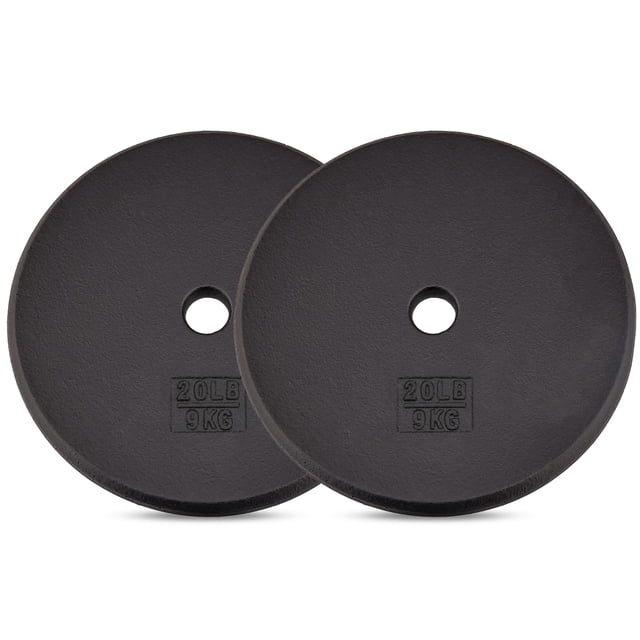 Discos de pesas Yes4All de hierro fundido, par de 20 lb (9 kg)