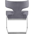 thumbnail image 3 of Meridian Furniture Alexandra Gray Velvet Dining Chair, 3 of 8