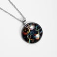 thumbnail image 4 of Note Glass Circular Pendant Necklace - Elegant Jewelry Piece for Everyday Wear, 4 of 5