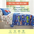 thumbnail image 3 of Wildkin Kids 7 Pc Full Microfiber Bed in a Bag for Boys & Girls (Heroes Blue), 3 of 9