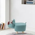 thumbnail image 1 of Small Wooden Footstool, Cute Animal Footstool With Soft Padded Cushion And Prevent Slip Feet Small Footrest Stools For Kids Adults, 1 of 8