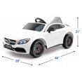 thumbnail image 5 of Mercedes Benz C63S Kids Ride On Car 12V Licensed Electric Cars Motorized Vehicles for Boys, Remote Control, Leather Seat, Music, Horn- White, 5 of 5