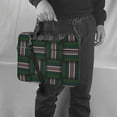 thumbnail image 6 of PUREYAH Laptop Case Bag with Compartments for Women, Abstract Green Woven Stripe Lightweight Computer Tote Bag for Men Travel Work 13 inch, 6 of 7